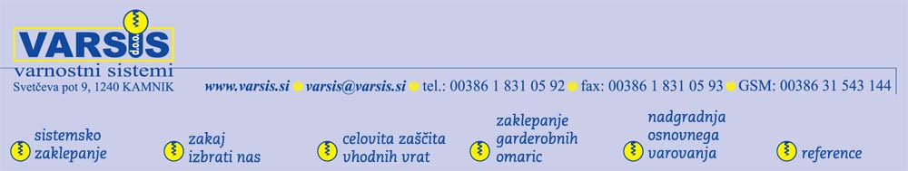 Varsis varnostni sistemi